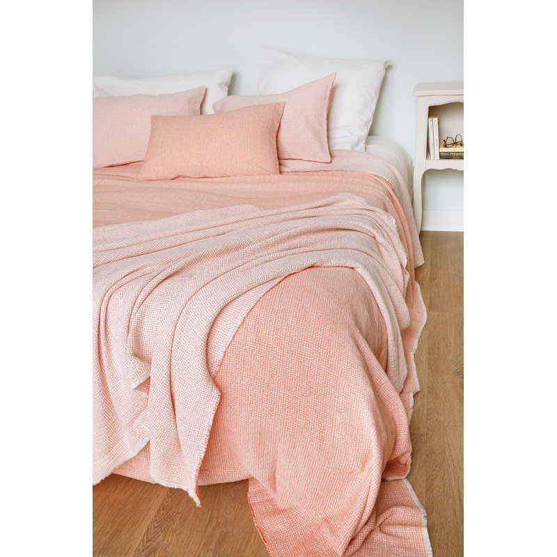 Westerman Cotton Solid Colour Bedspread, 250 x 270 cm, Coral