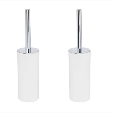 Ceramic Toilet Brush Holder White - Bath Bliss