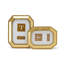 Beads Of Gold Set Of 2 Photo Frame