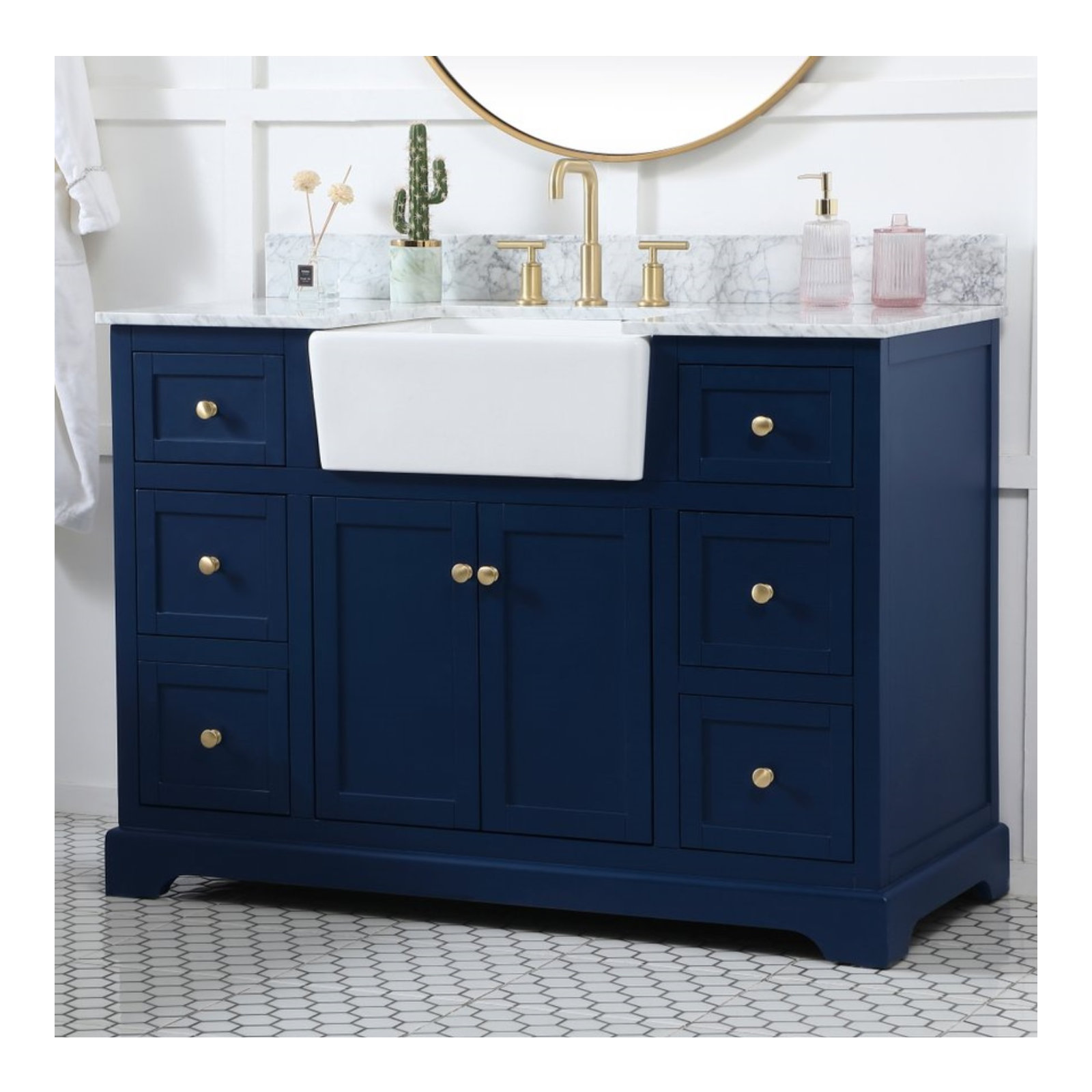 Pardue 48'' Single Bathroom Vanity, Blue