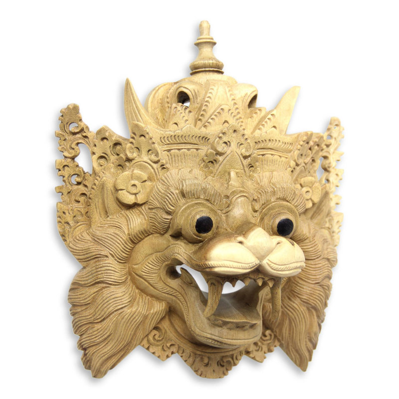 Masque en bois Erinne Barong Macan
