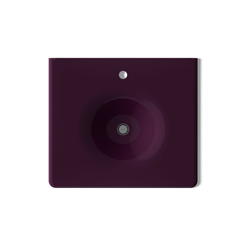 Iron/Impressions 25.625 Bathroom Vanity Top, Black Plum, Single