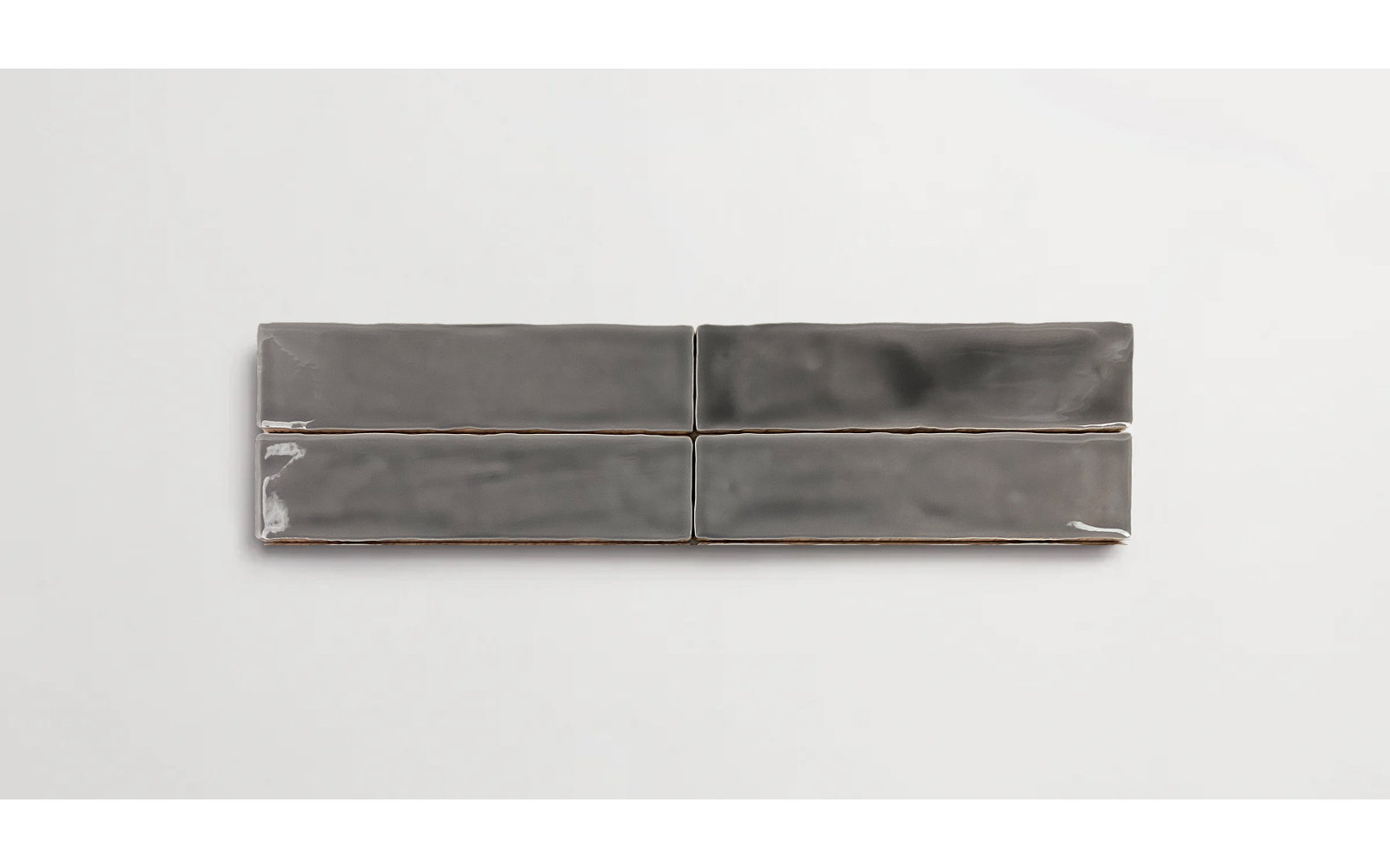 Lake Como 2" x 10" Glossy Tile, Grafito