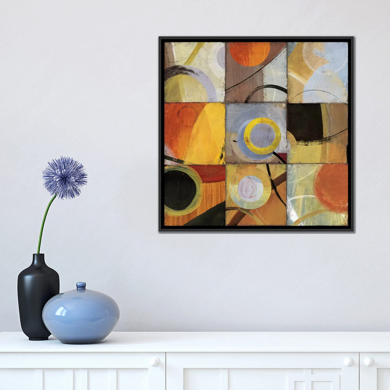 «Hole in Nine», impression sur toile, H 26 po x l 26 po x P 1,5 po, Toile avec cadre noir, Pas de tapis