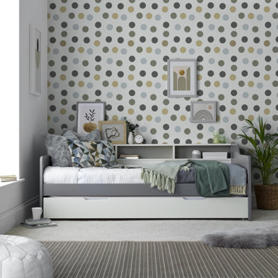 Tyler Grey And White with Mattress