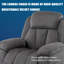 Fauteuil inclinable et chauffant en velours Lunagrace