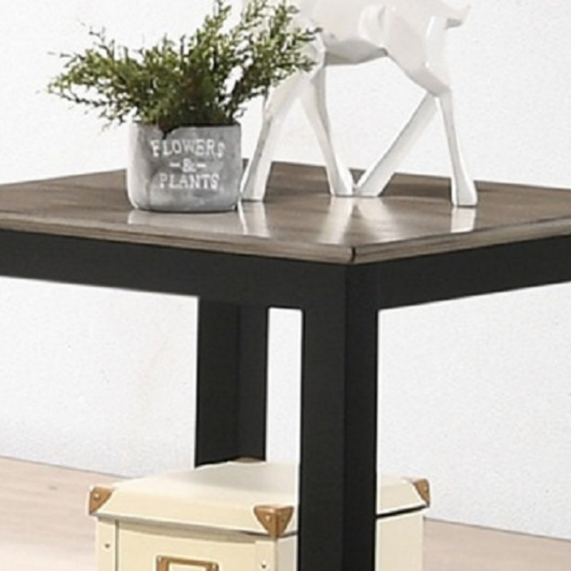 Table de bout simple en bois d'hévéa