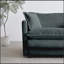 Canapé pour causeuse moderne en tissu pour salle de séjour, canapé rembourré 2 places à assise profonde de grande taille avec 4 coussins, chenille grise-12729241
