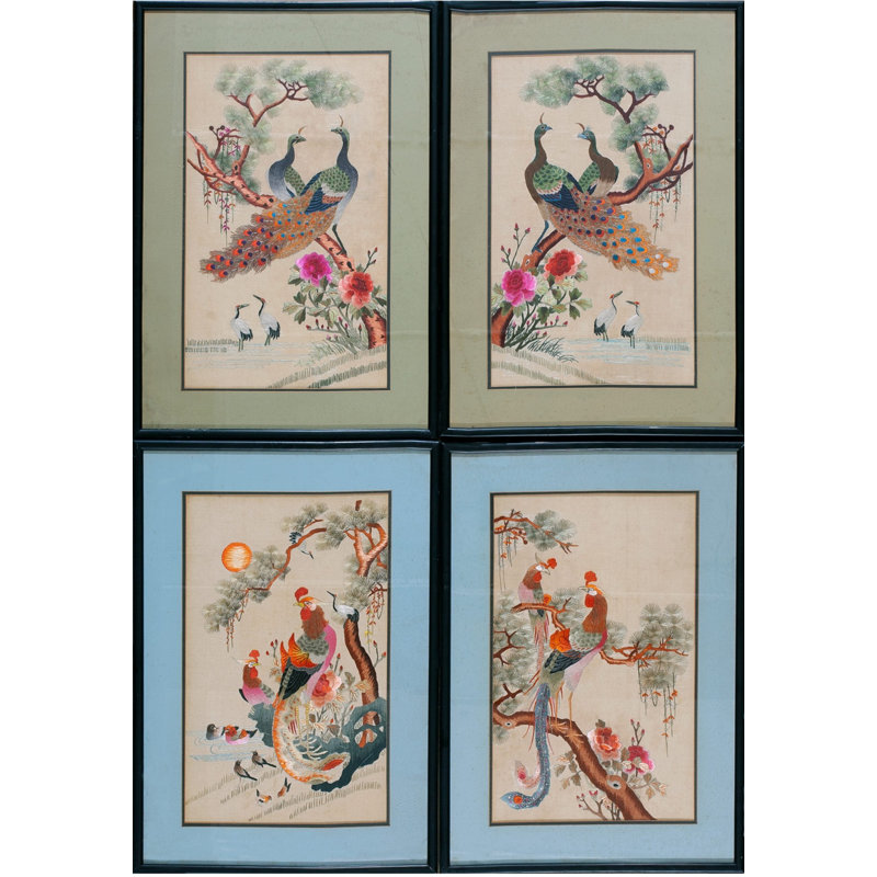 Tapis chinois antique en soie ivoire