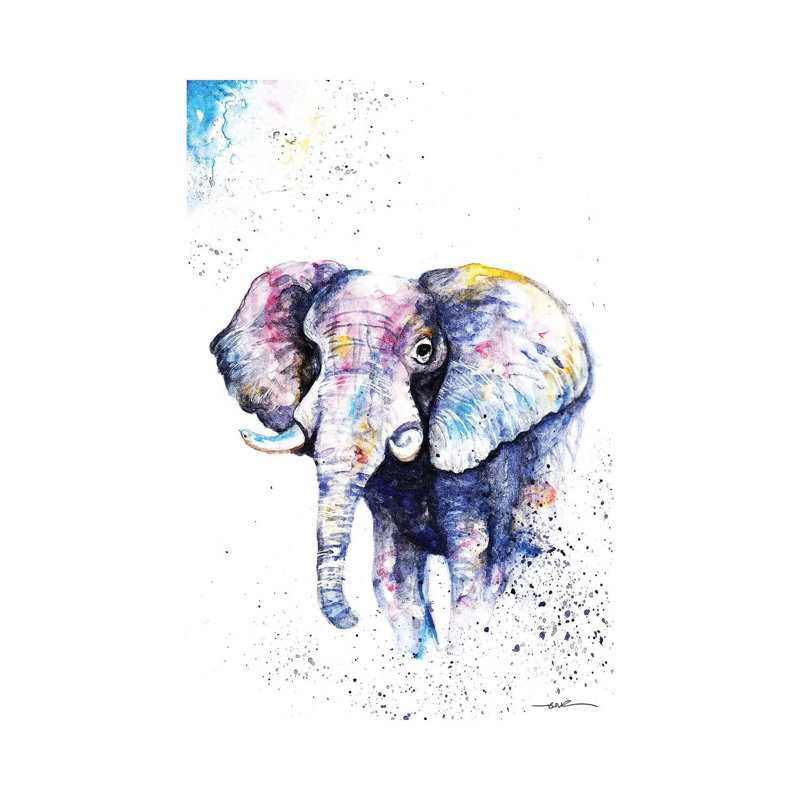 Elephant Never Forgets by BebesArts - Wrapped Canvas Gallery-Wrapped Canvas Giclée, Wrapped Canvas, 20.32 cm H x 30.48 cm W