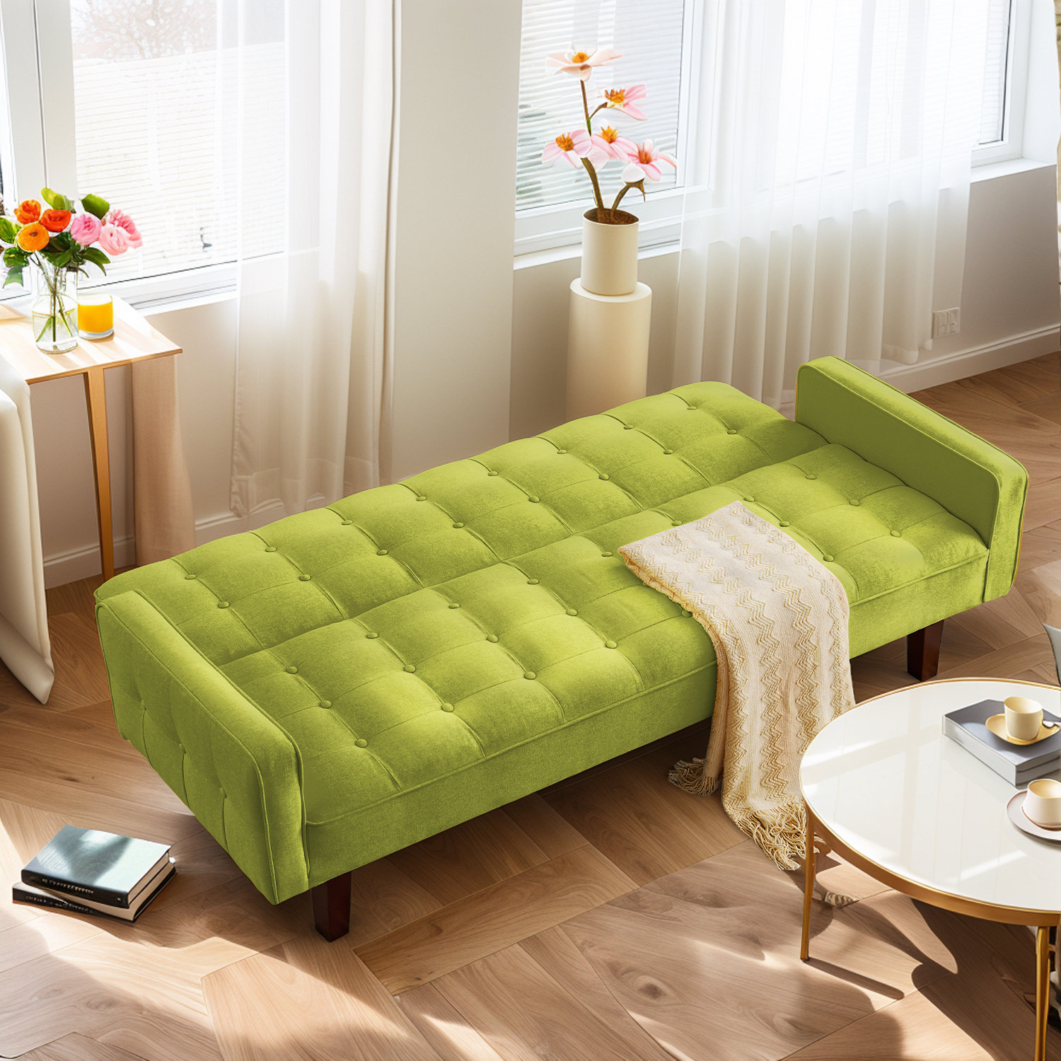 Latitude Run® Jaskarn Twin 73.62'' Upholstered Cushion Back Futon Chair