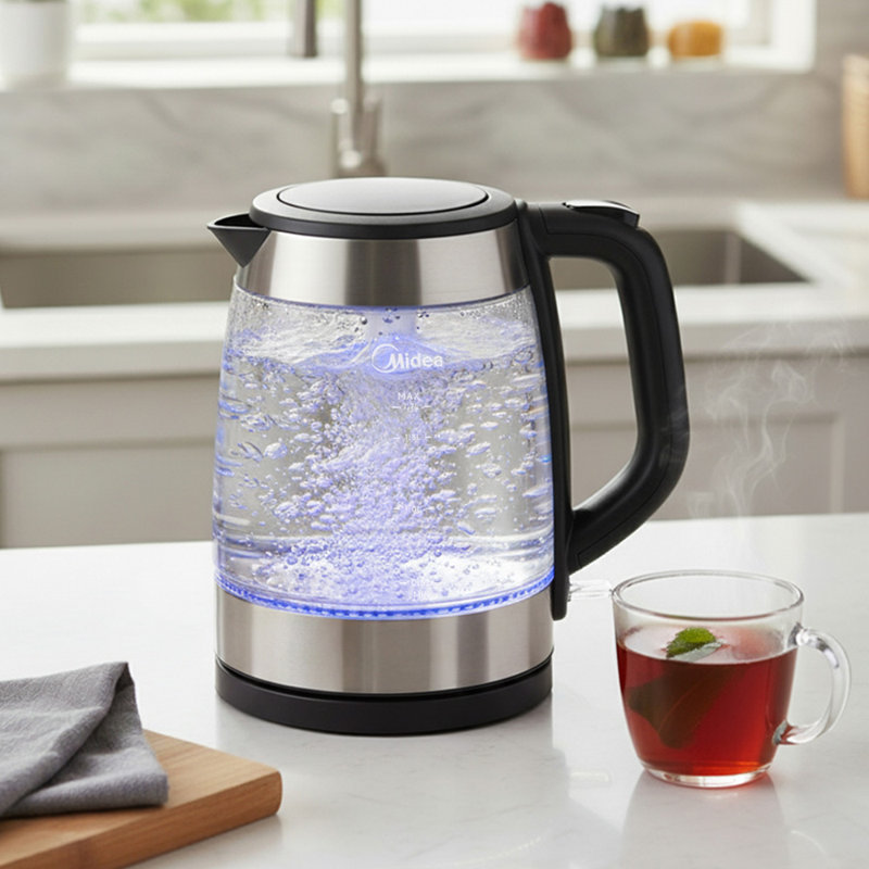17 Stories 1.7L Glass + Plastic Electric Tea Kettle