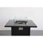 30" Black Powder-Coated Metal Fire Pit With Smoked Glass Top-526974687