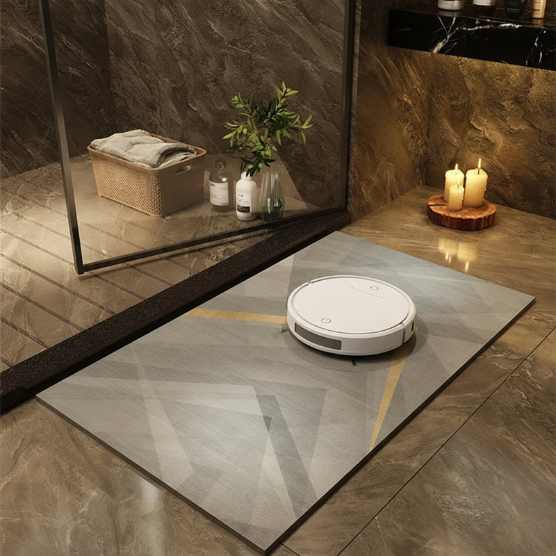 Tapis de salle de bain en pierre Diatomaceous Earth
