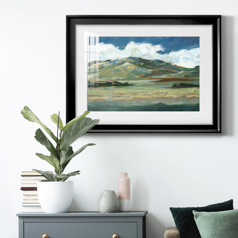 Western Sky II - peinture encadrée, H 26,5 po x l 36,5 po x P 1 po, Noir, Blanc
