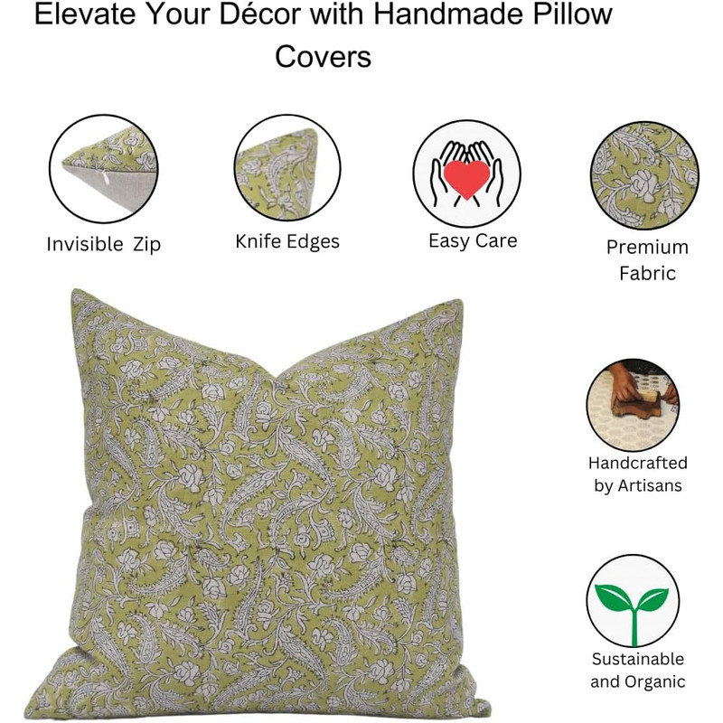 Linen Lumbar Indoor/Outdoor Pillow Cover, 14" x 20"