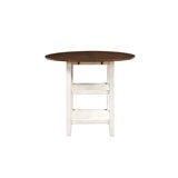 Counter Height Table With 2X Bottom Shelves Drop Side Leaf Kitchen Dining Furniture