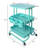 3-Tier Utility Rolling Cart with Wheels & 3 Hanging Baskets-55599904