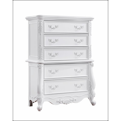 Commode Latisha à finition blanche avec rangement spacieux et fabrication durable pour un décor moderne et élégant