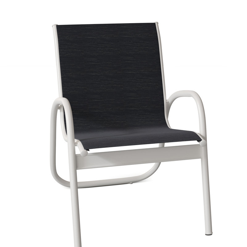 Fauteuil de patio Gardenella, Neige texturée, Collectionnez l'indigo