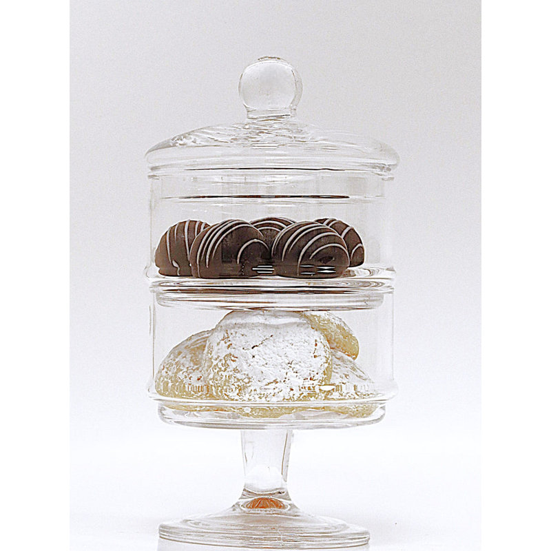 Liscio Ottico - Pot à biscuits double avec motif en spirale