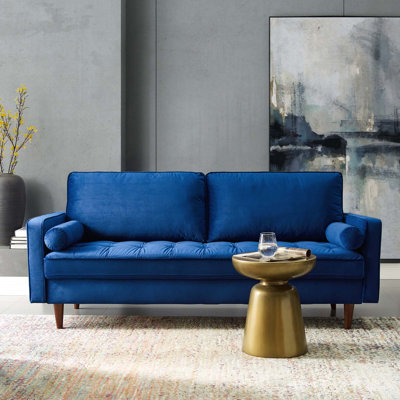 Valour Performance Velvet Sofa In Green