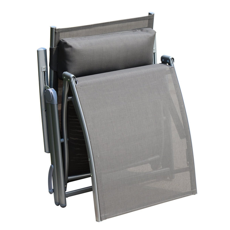137cm Long Reclining Single Chaise, Grey