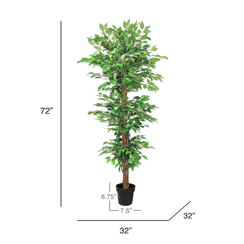 72" Artificial Ficus Tree in Pot