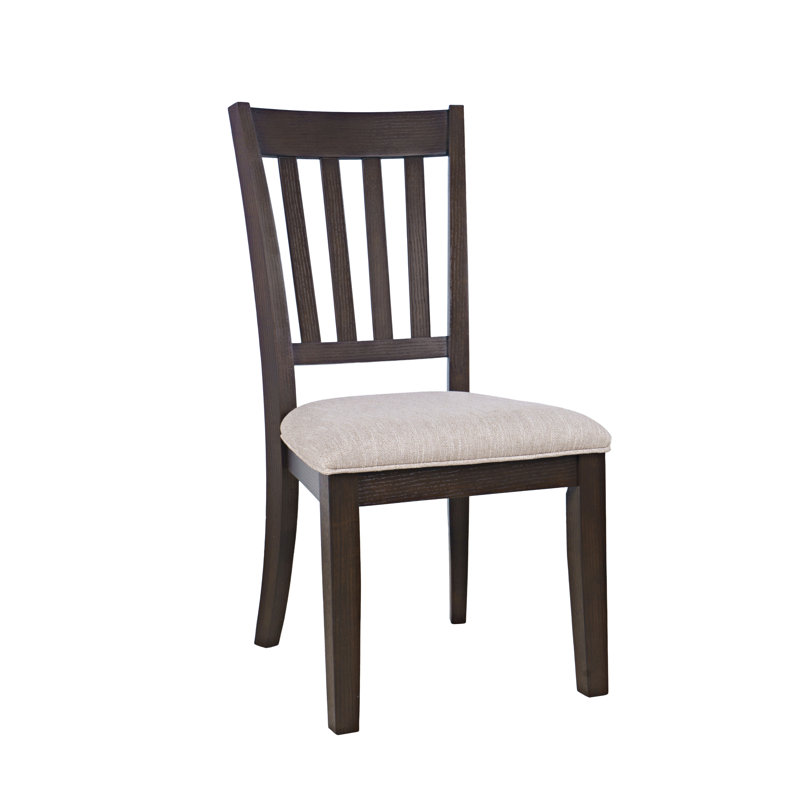 Ahner Modern Transitional Slatback Dining Chair - Dark Brown, Dark Brown