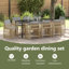 Emiya 8 - Person Patio Dining Set with Rectangular Table-1245937335