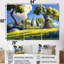 Ensemble d'art mural «The Swaying Cypress Pointillism X - Van Gogh»-462393289-462393290-462393291