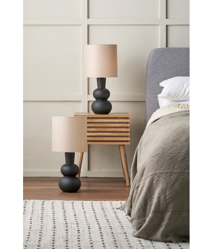Rivoli Ceramic Table Lamp, Black