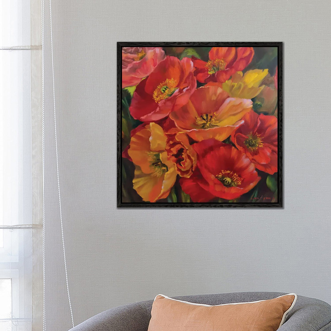 Mohnblumen von Jane Lantsman - Galerie-verpackte Leinwand Giclée auf Leinwand