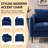 Set Of 2 Modern Velvet Upholstered Chairs - Chair Set (Matching Design, Soft Seat Cushion), Suitable For Living Room (Matching Design, Soft Seat Cushion)-315139276