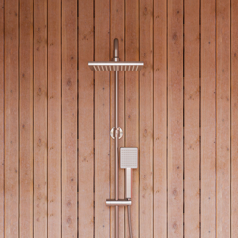 Complete Shower System with Rough in-Valve, Brushed Nickel