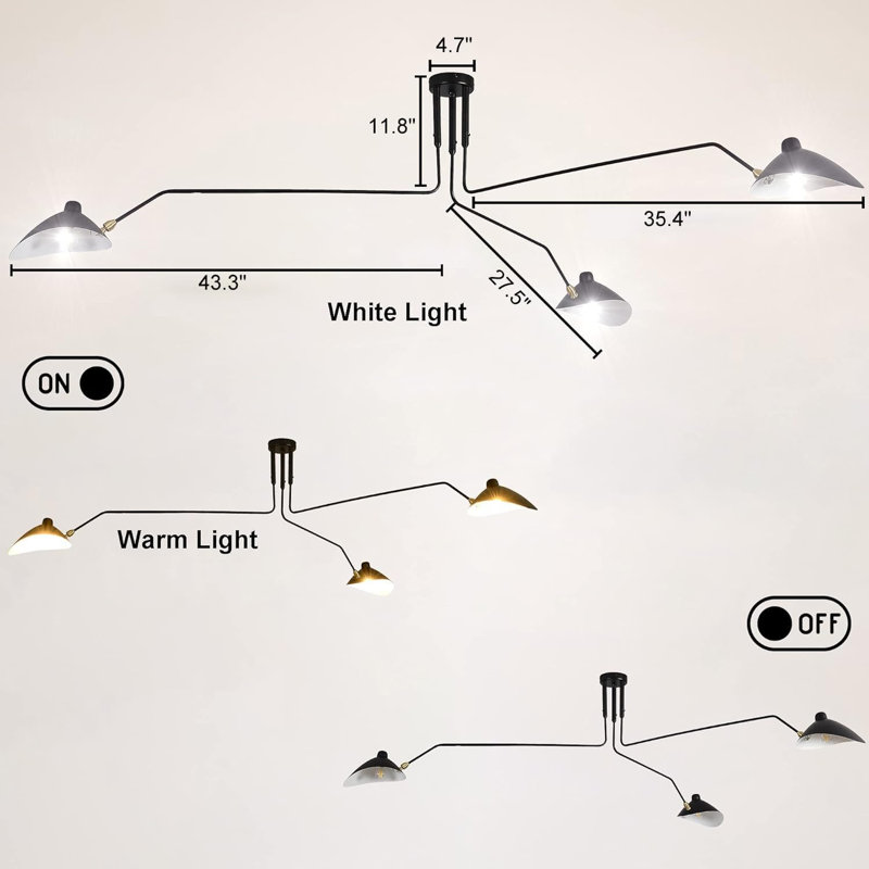 Lustre géométrique à 3 lumières Graiden