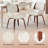 Chayne Faux Leather Upholstered Swivel Dining Armchairs-1483545562