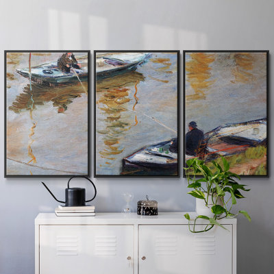 " Two Anglers 1882 " 3 - Pieces