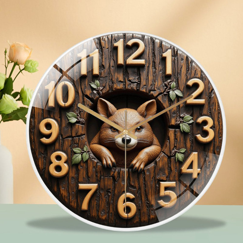 Horloge murale en bois