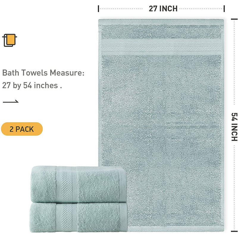Ensemble de serviettes 2 pièces, Vert
