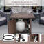 Table de foyer d'extérieur carrée 32 po avec couvercle et pierres de lave 50 000 Btu Costway-280248196-280248219
