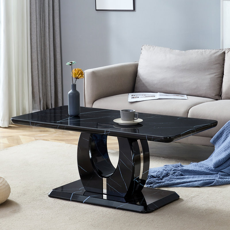 Table basse en bois, Noir