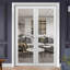 Panneau de porte de grange à dalle en verre transparent | Lucia 2266 | Portes robustes avec finition | Pochette coulissante-110083576-110083568