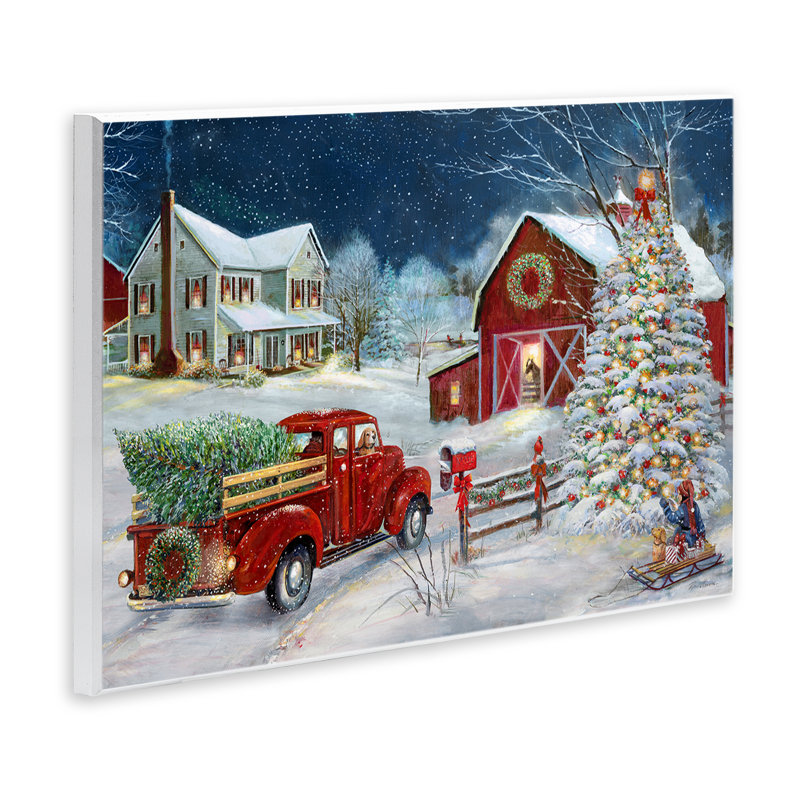 «Snowy Winter Farmhouse» par Ruane Manning, H 10 po x l 15 po