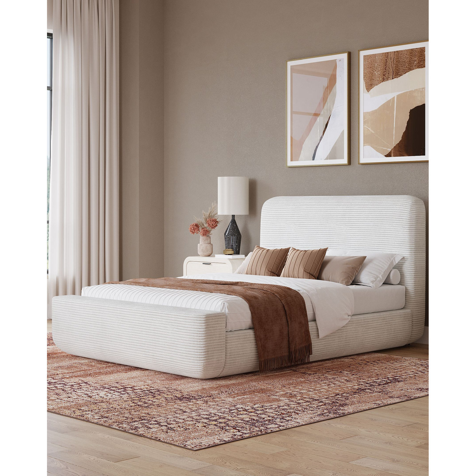 Upholstered Platform Bed, California King