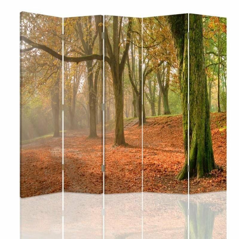 Raumteiler Autumn in the Forest mit 5 Paneelen