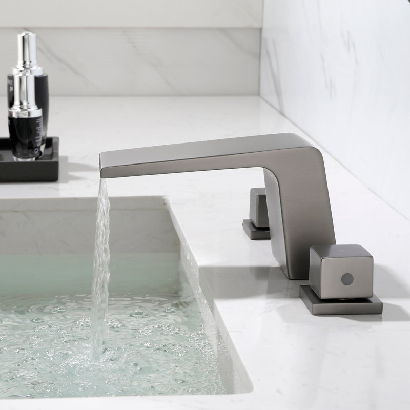 2-handle Bathroom Faucet, Gun Gray