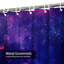 Dark Blue Vintage Purple Lights Abstract Shower Curtain with 12 Hooks-1940272546