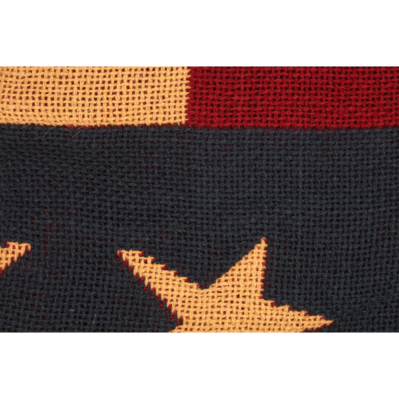 Patriotic Reversible Cotton Throw Blanket with Tassels