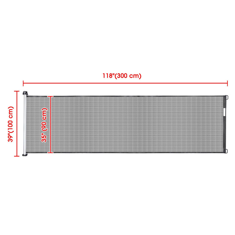 Diviseur de tissu de barrière de sécurité de casier de sécurité, H 35,4 po x l 118,1 po x P 2,6 po
